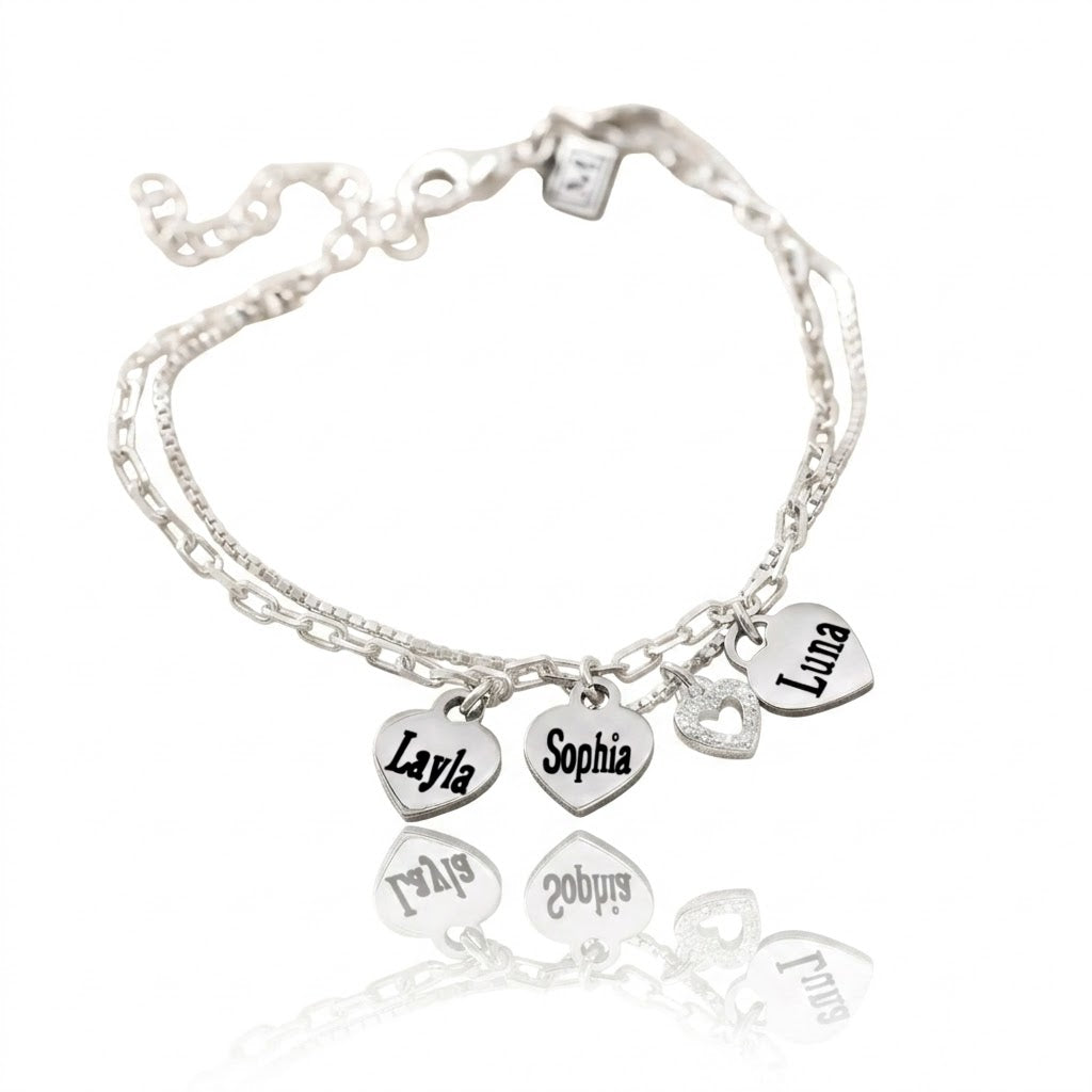 Personalised Heart Bracelet