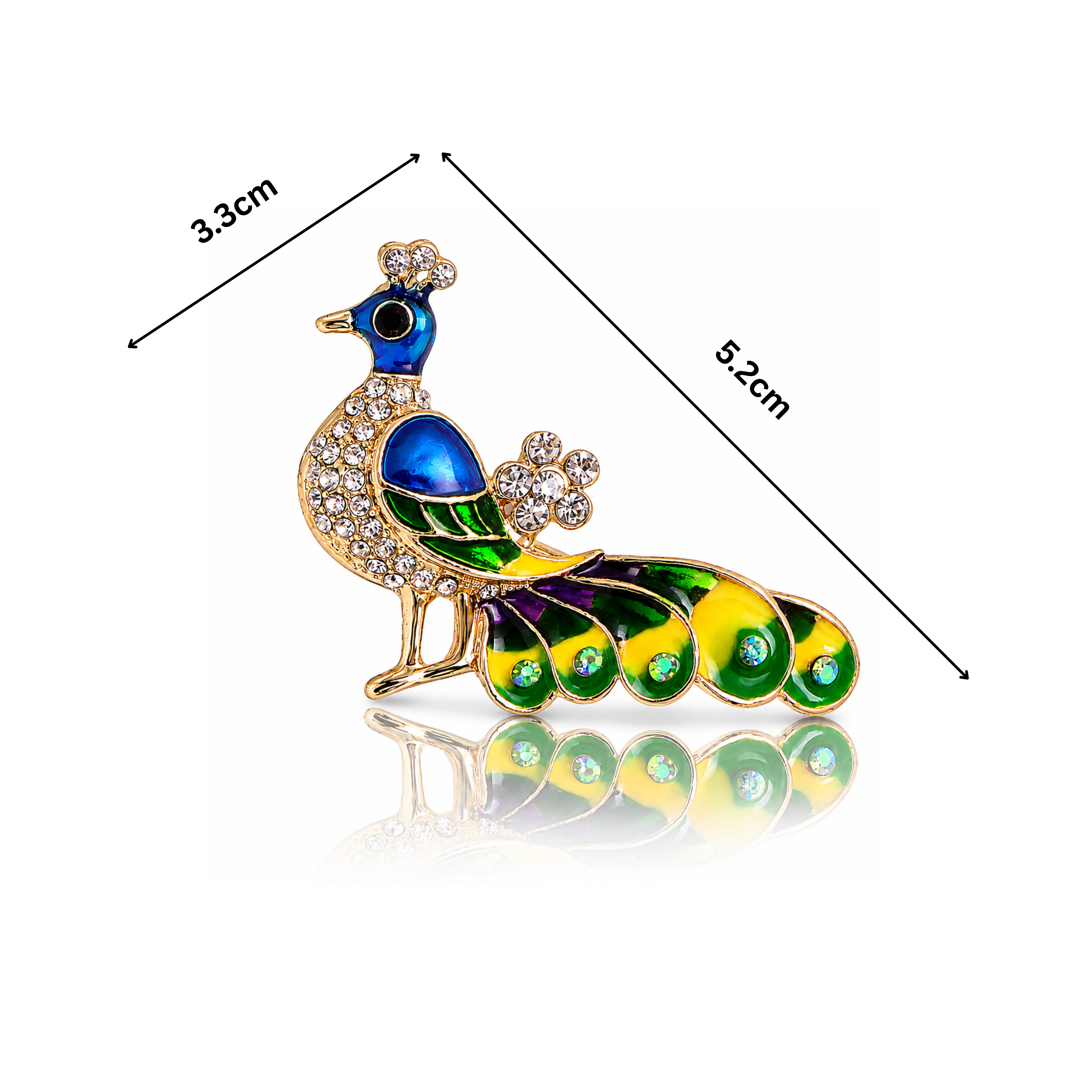 Royal Peacock Brooch