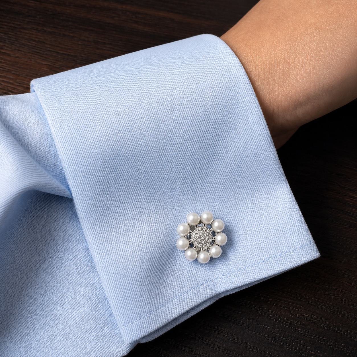 Pearl Frost Button Cover