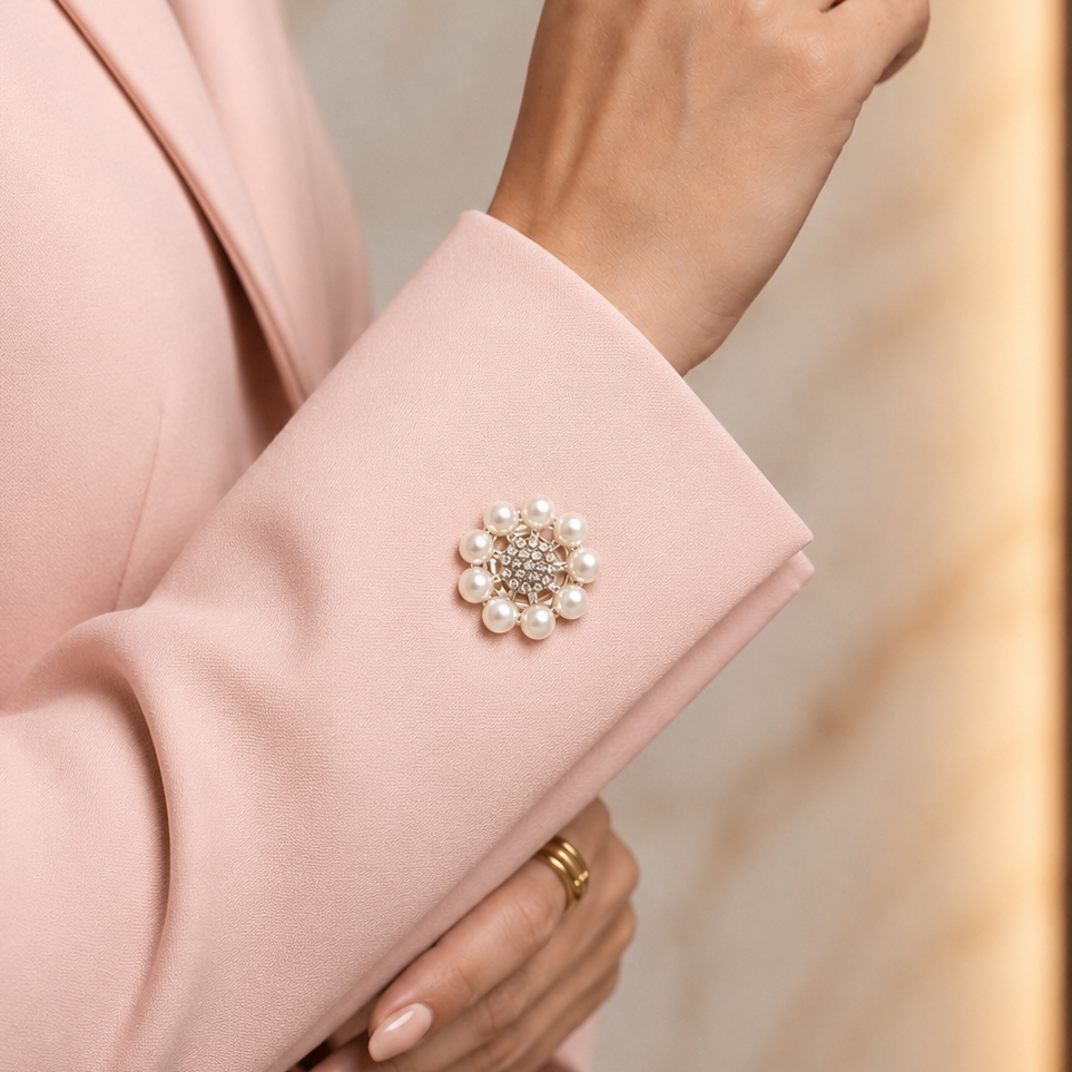 Pearl Frost Button Cover