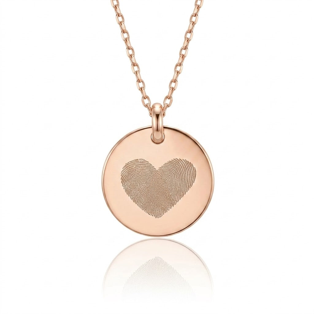 Fingerprint Heart Necklace