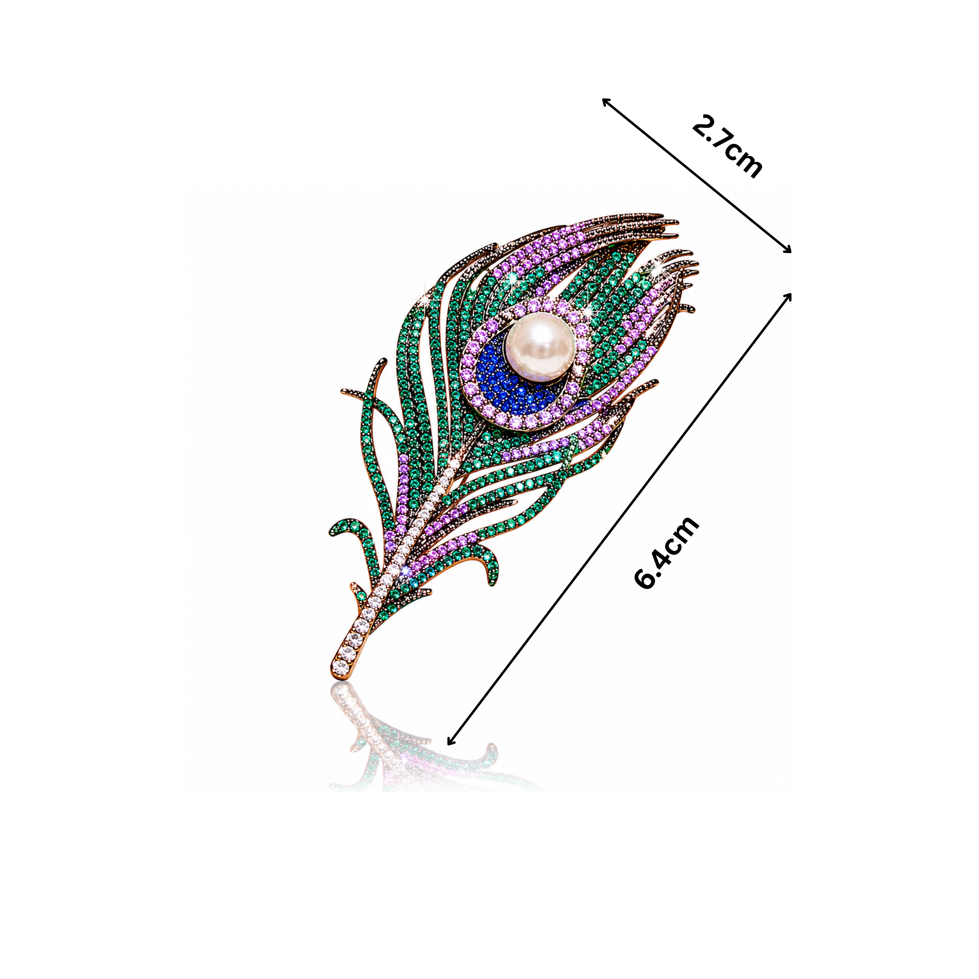 Imperial Feather Brooch