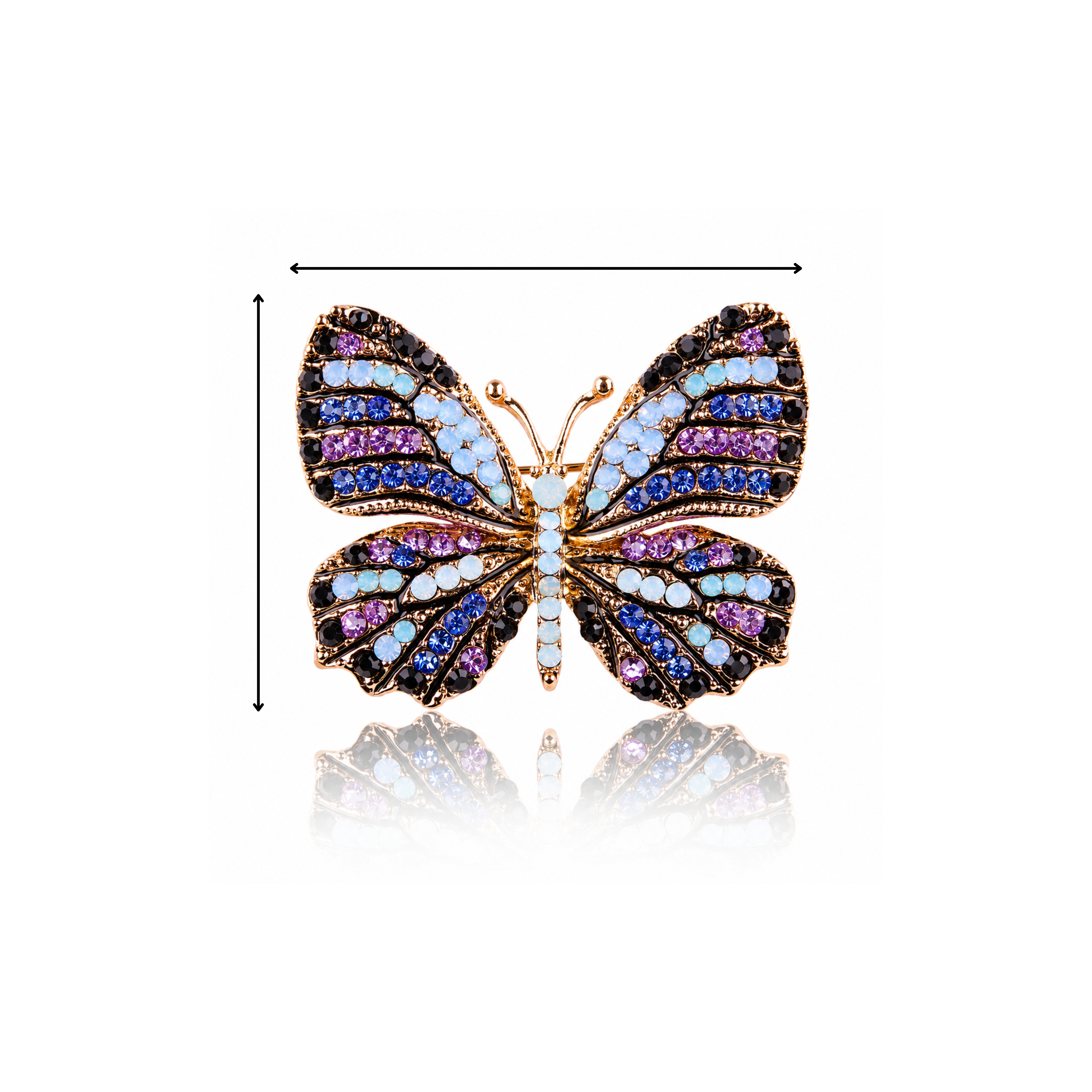 Amethyst Butterfly Brooch