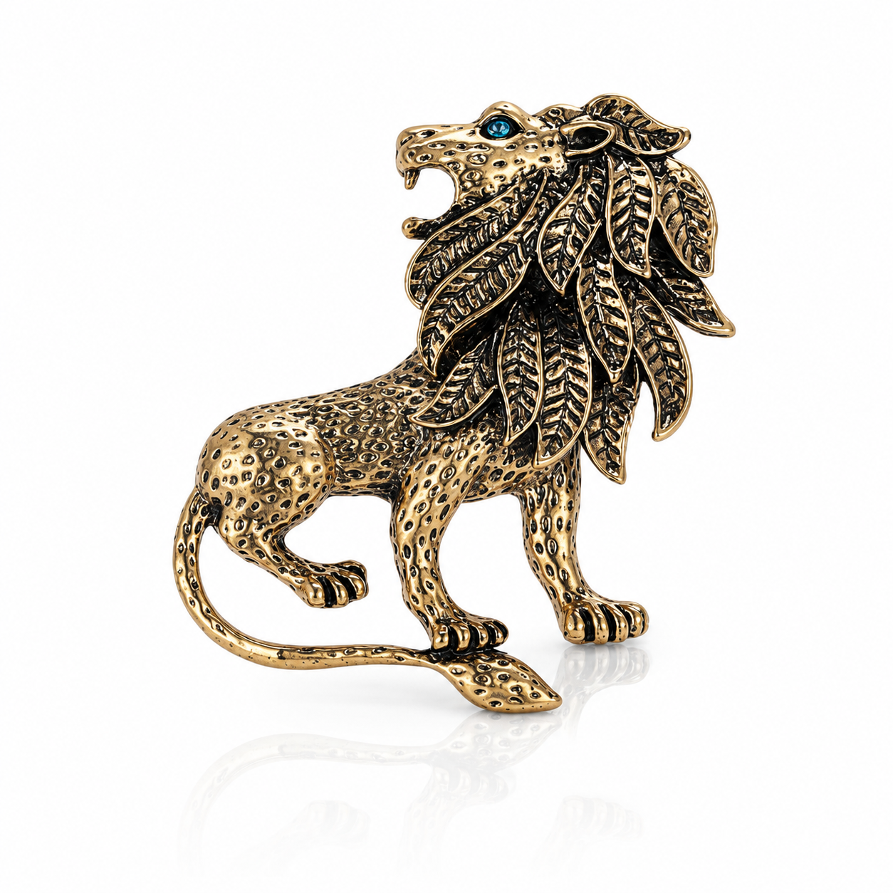 Regal Roar Lion Brooch