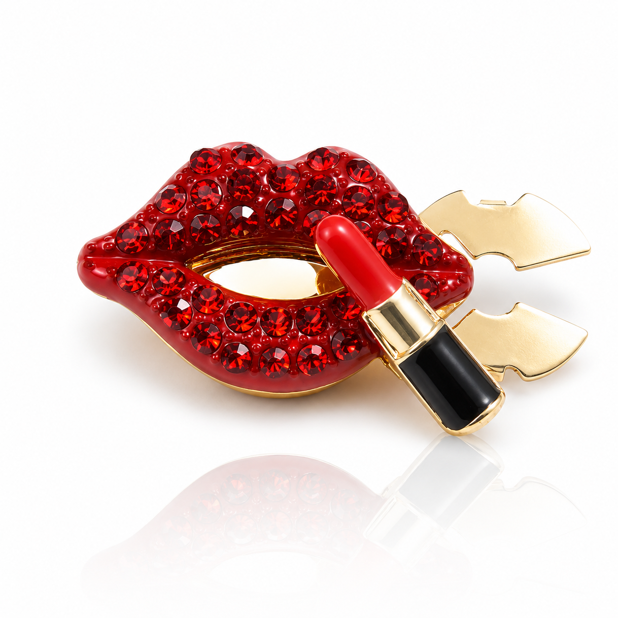 Scarlet Kiss Lipstick Button Cover