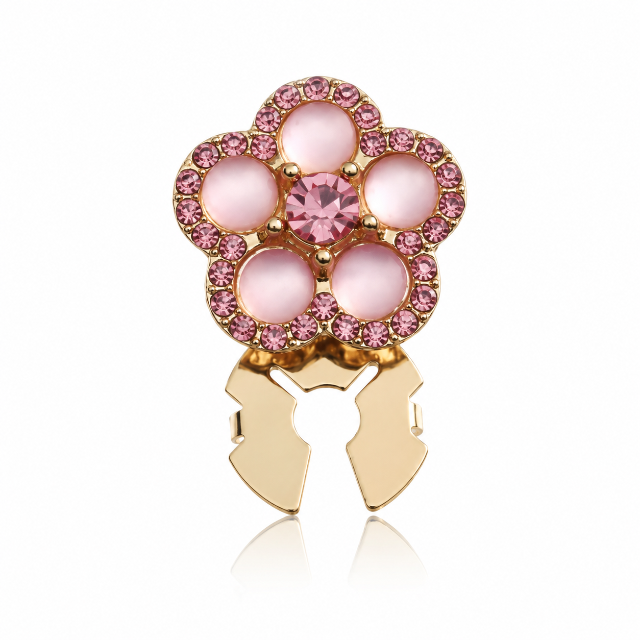 Blush Halo Crystal Button Cover