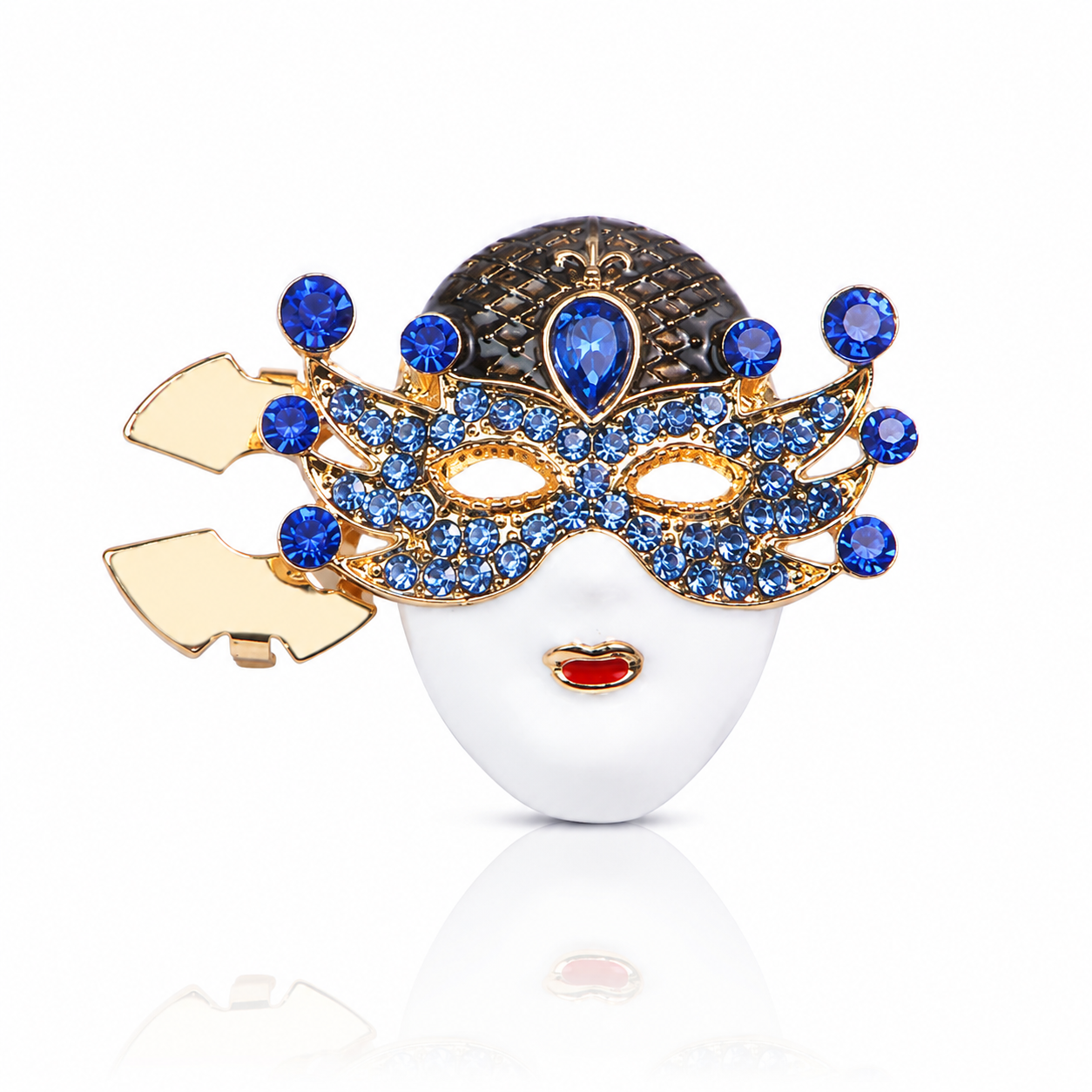Azure Masquerade Button Cover