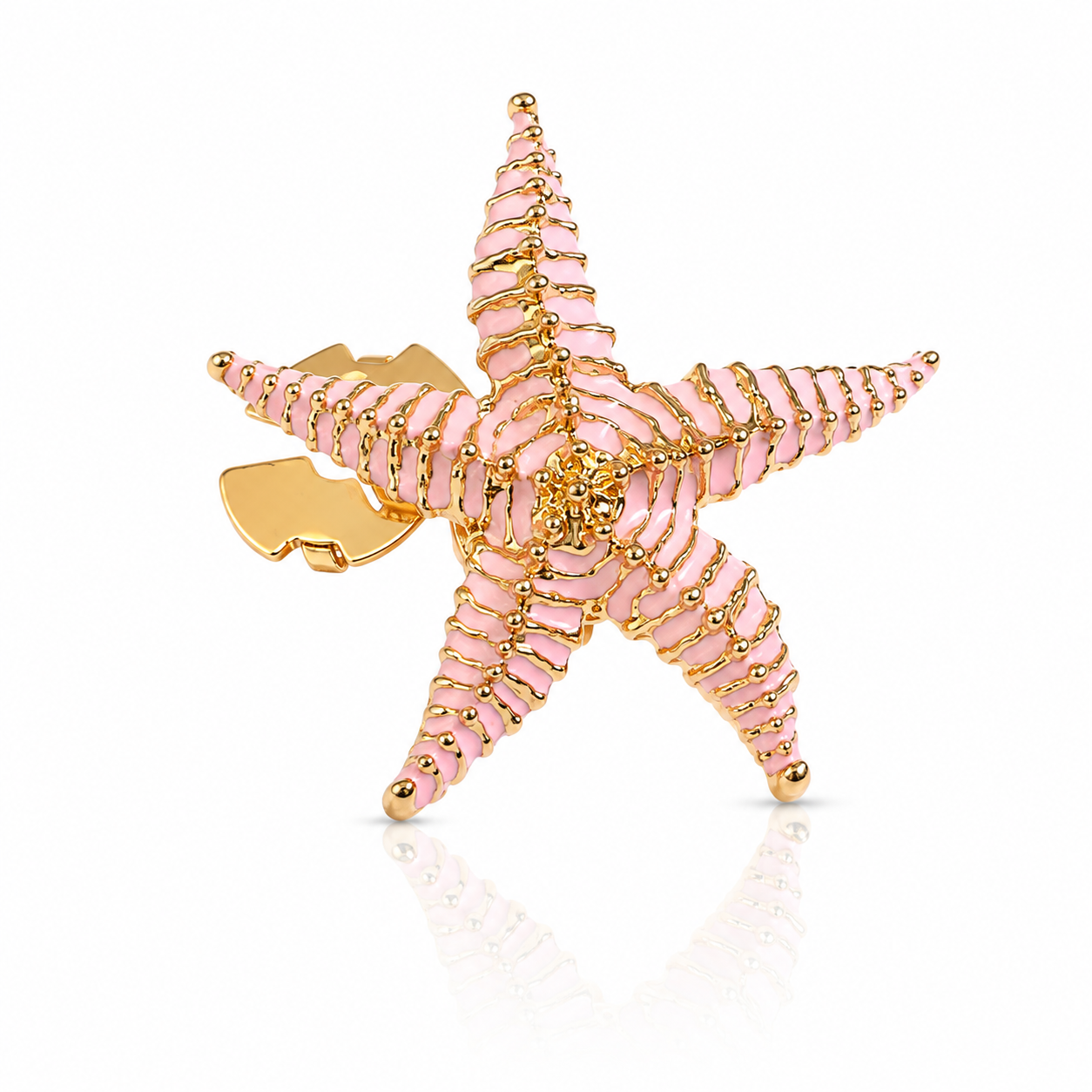 Blush Reef Starfish Button Cover