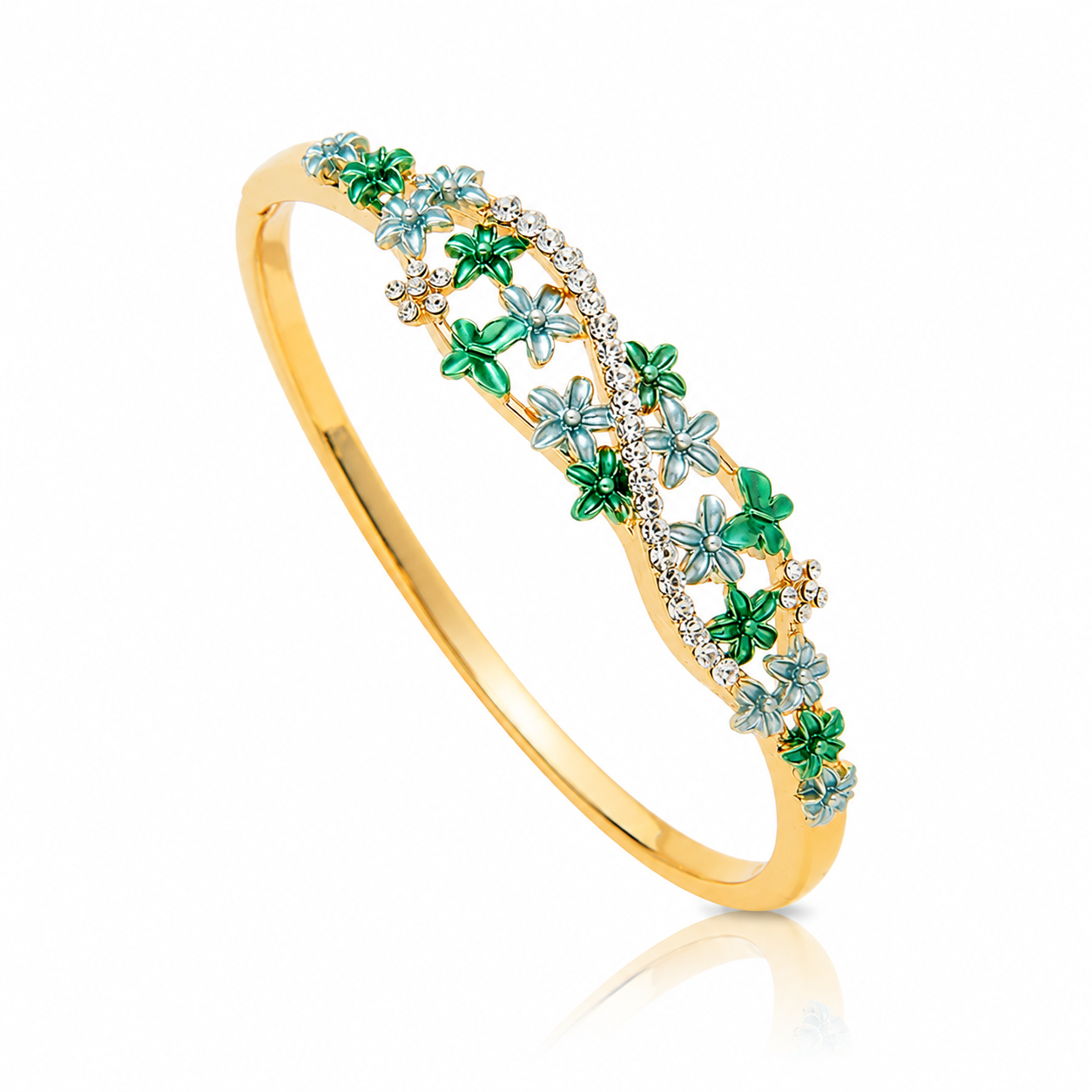 Emerald Meadow Floral Bracelet
