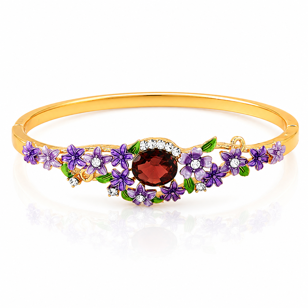 Burgundy Garden Floral Bracelet