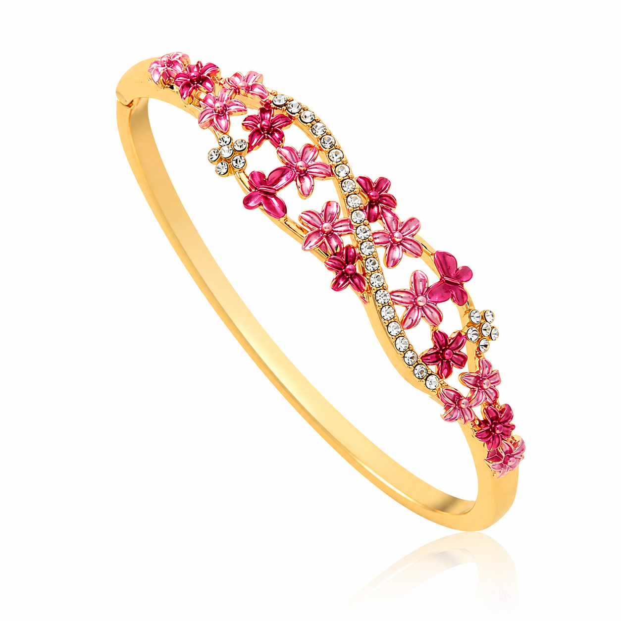 Fuchsia Bloom Floral Bracelet