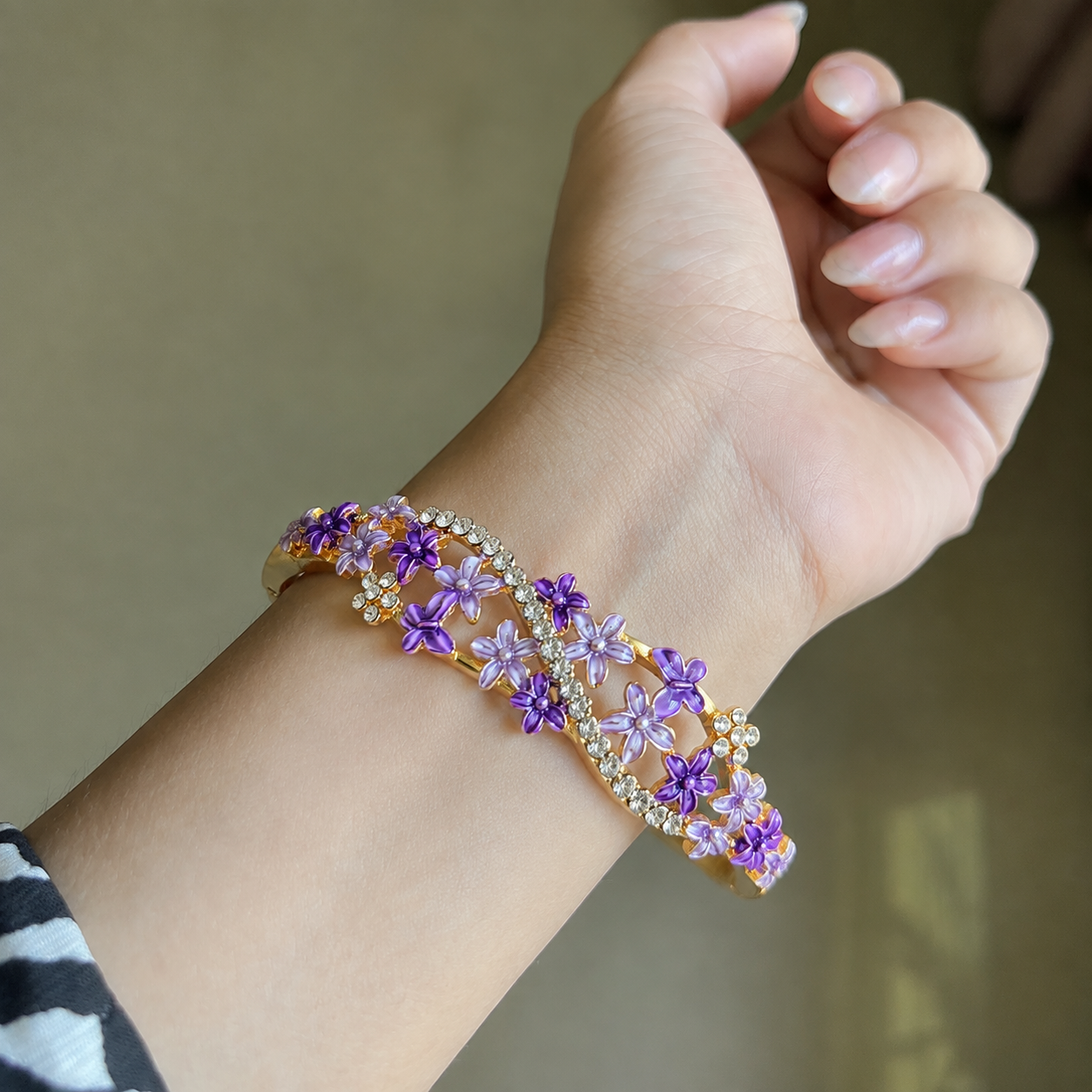 Lavender Bloom Floral Bracelet