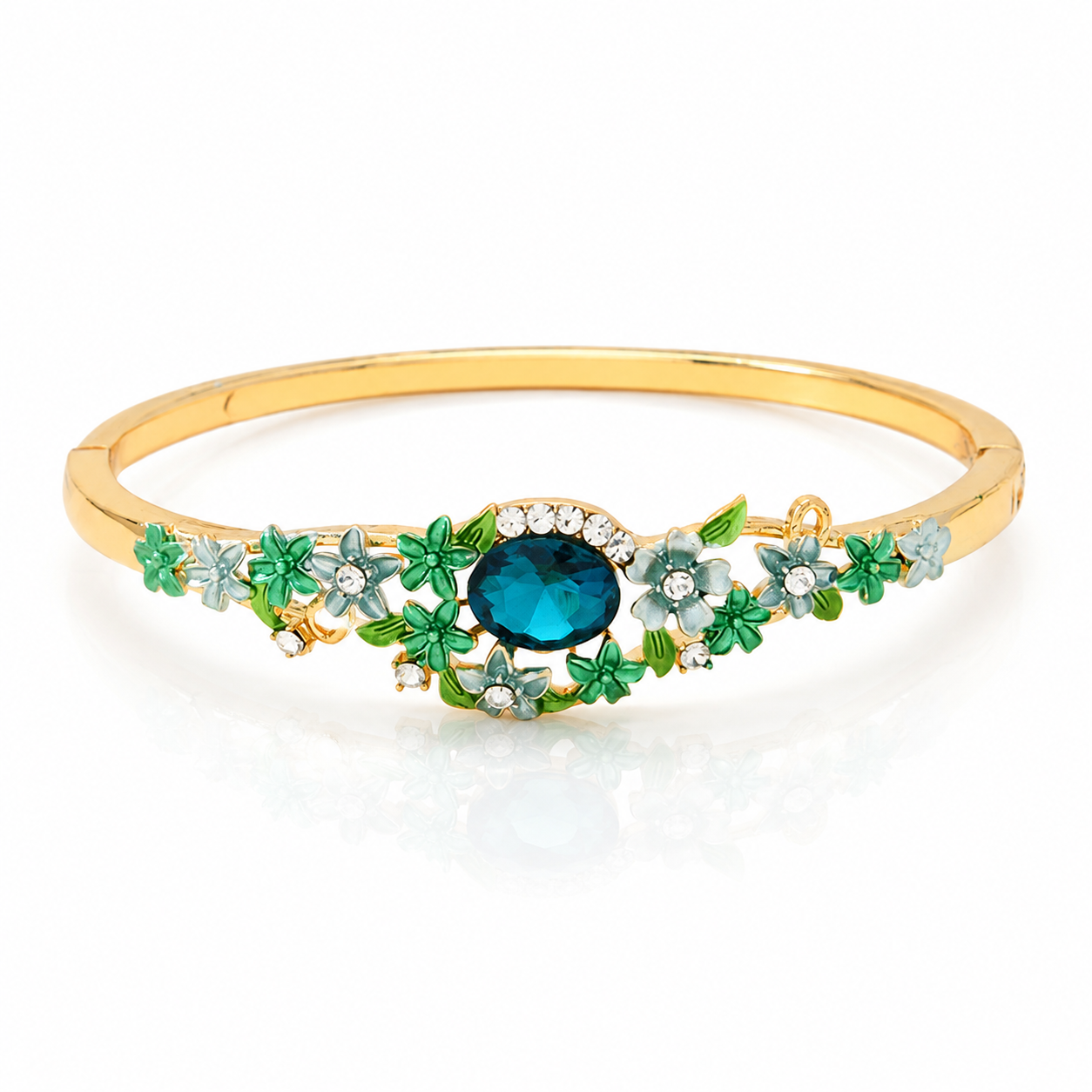 Teal Garden Floral Bracelet