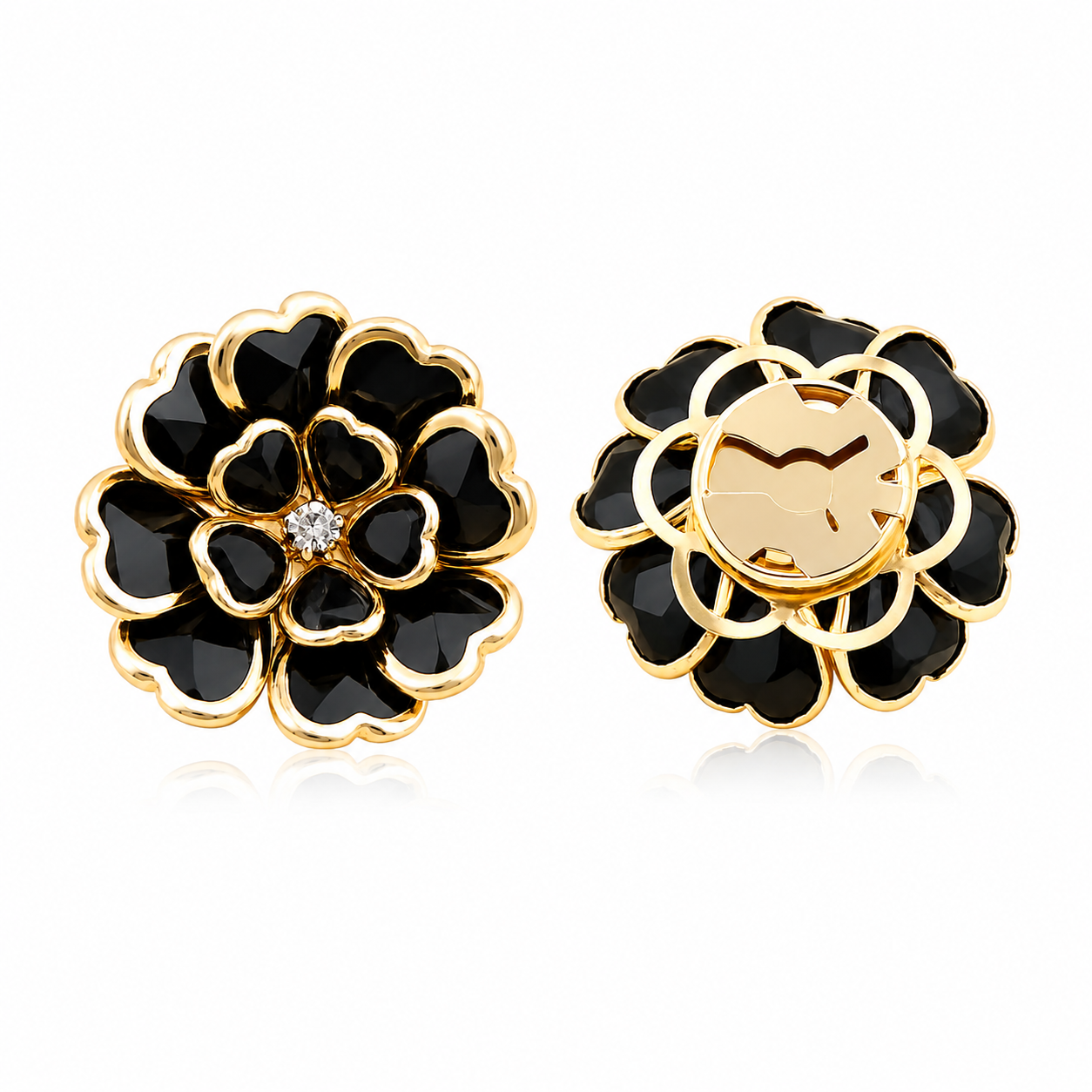 Midnight Blossom Button Cover