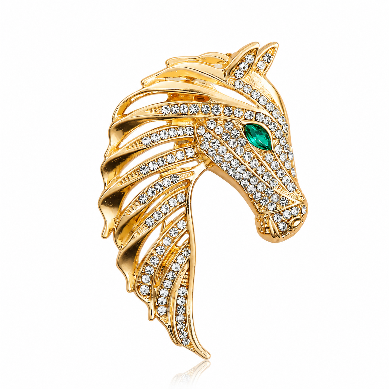 Imperial Horse Head Brooch Pin