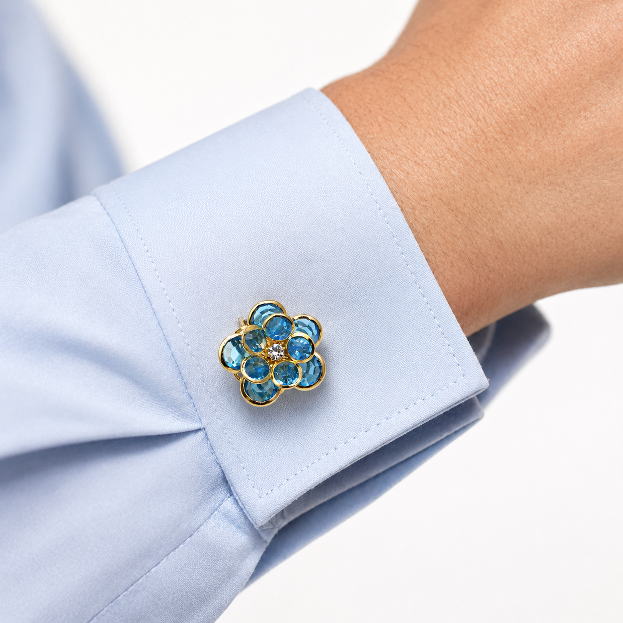 Bluebell Royale Button Cover