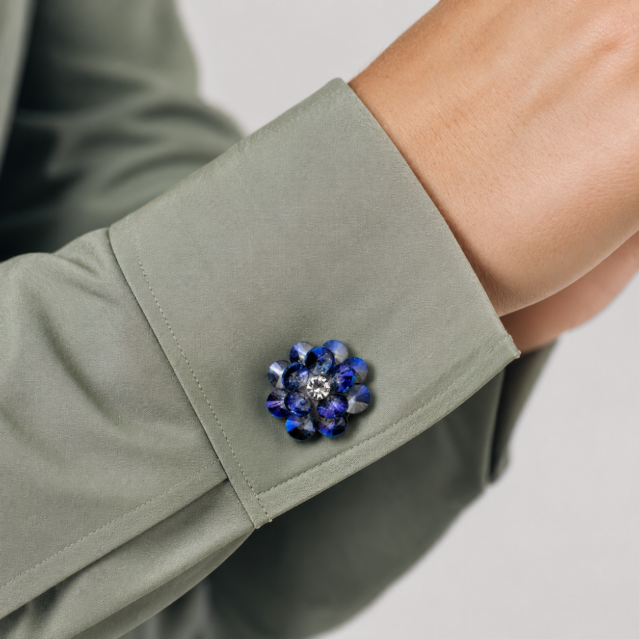 Twilight Bloom Button Cover