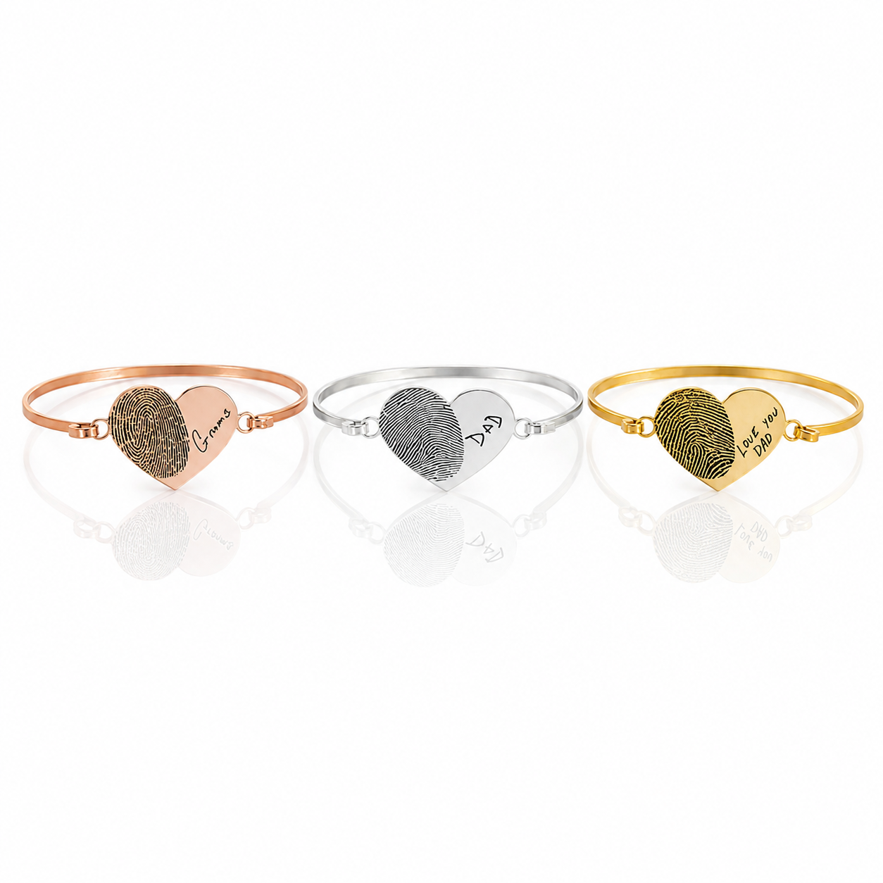 Fingerprint Heart Bangle