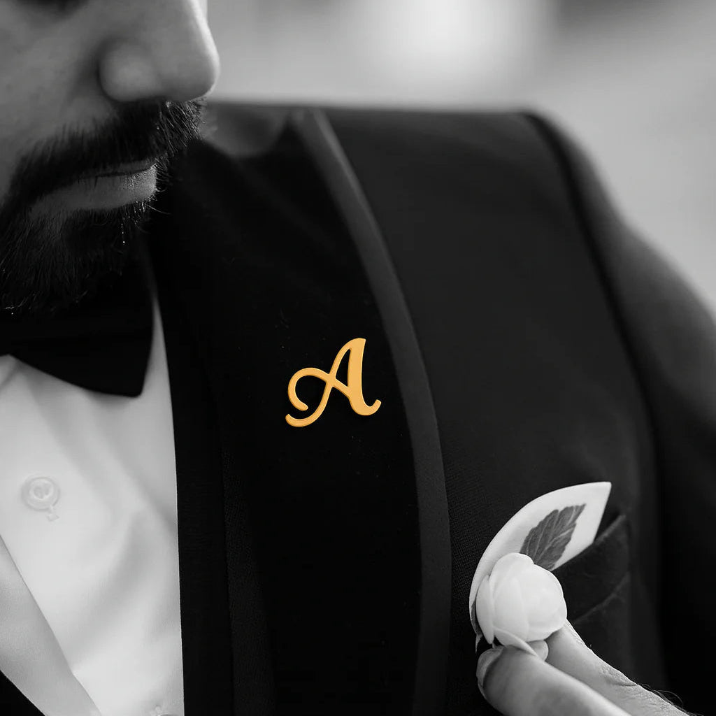 Single Initial Brooch