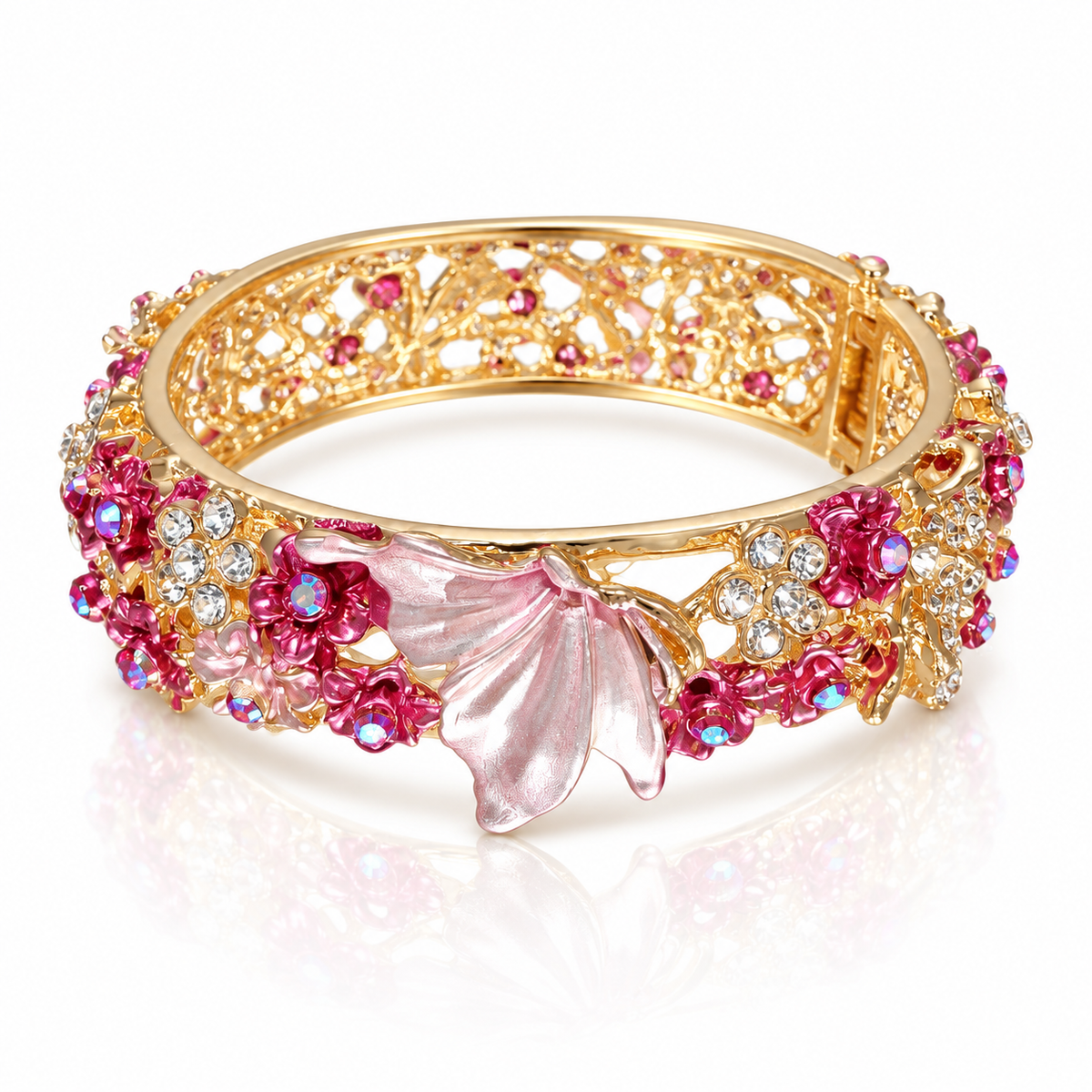 Pink Leaf Bracelet