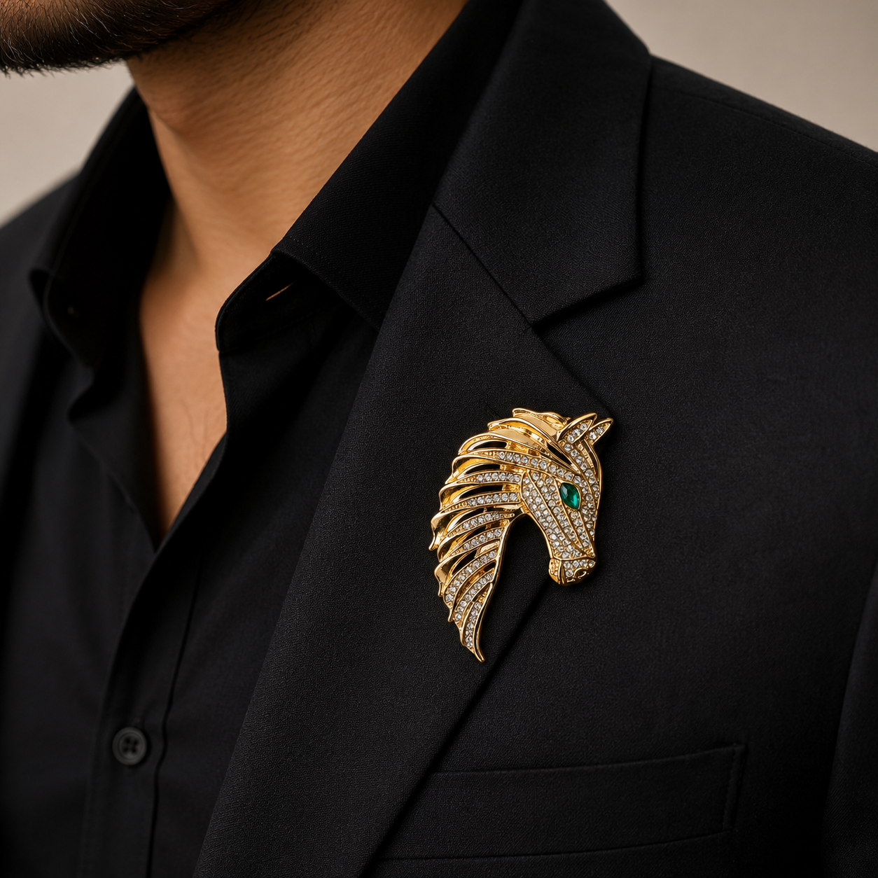 Imperial Horse Head Brooch Pin