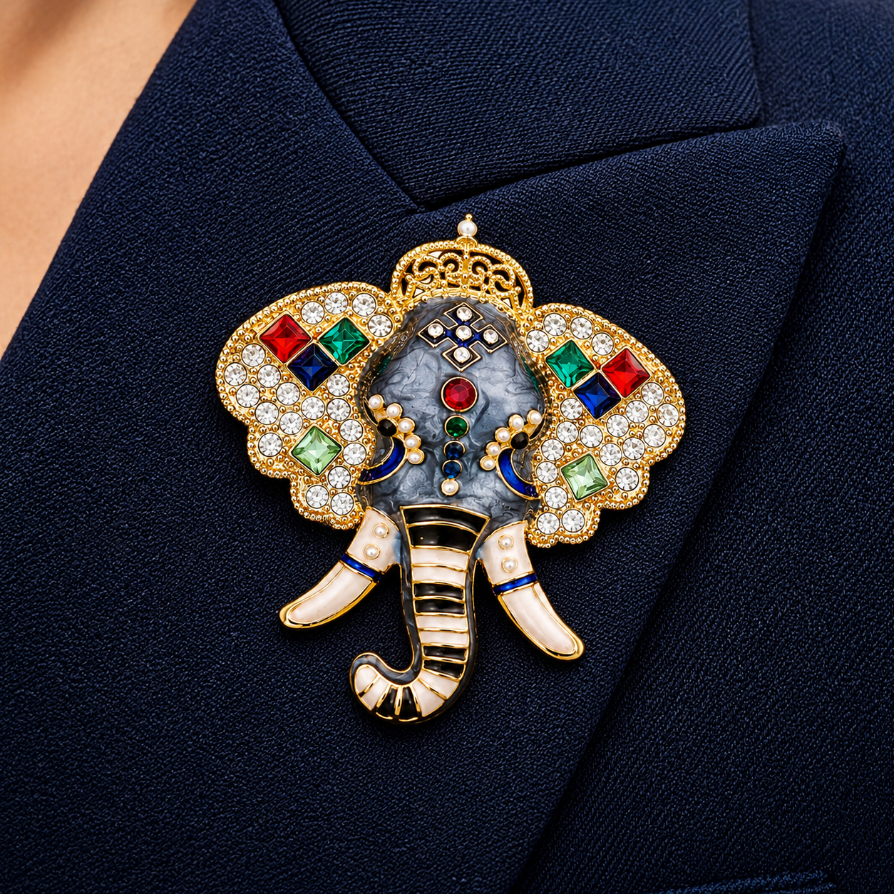 Royal Maharaja Elephant Brooch