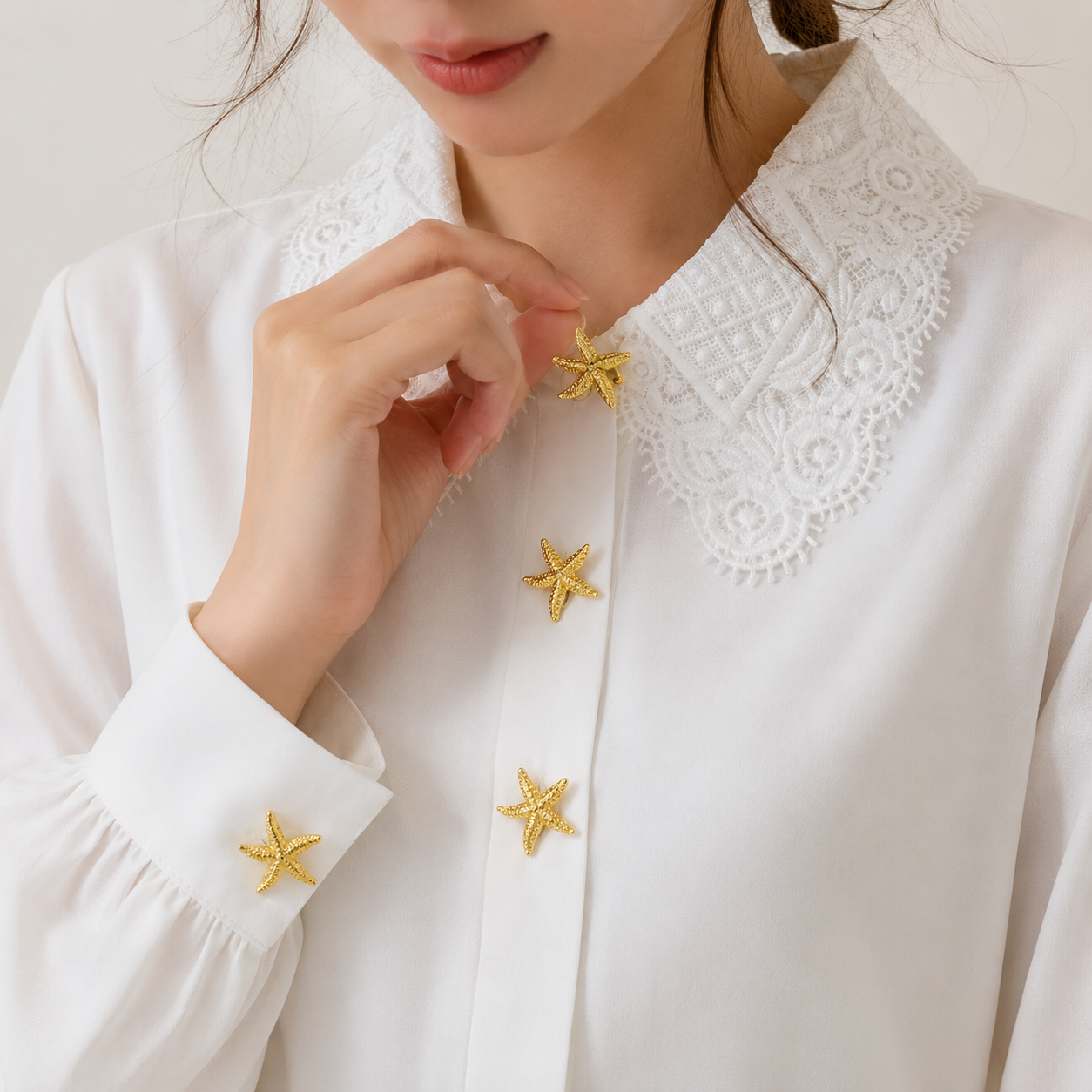 Golden Tide Starfish Button Cover