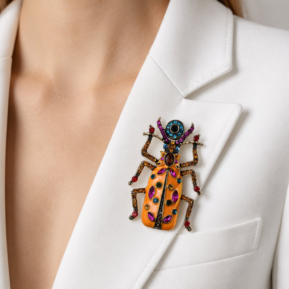 Imperial Jewel Beetle Brooch Pin