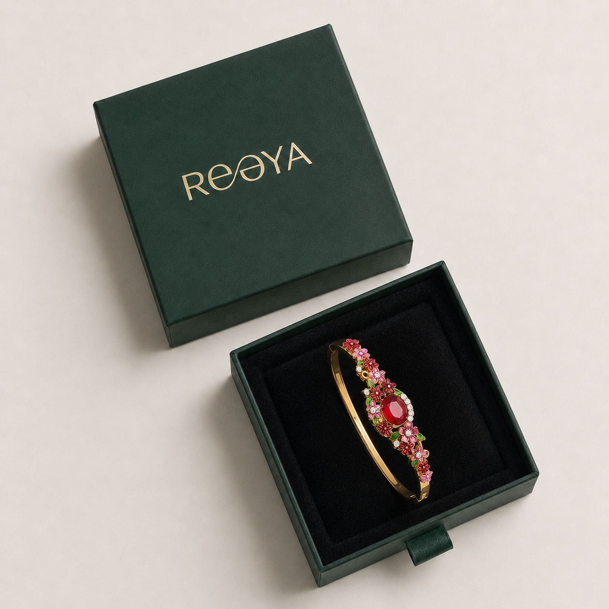 Ruby Garden Floral Bracelet