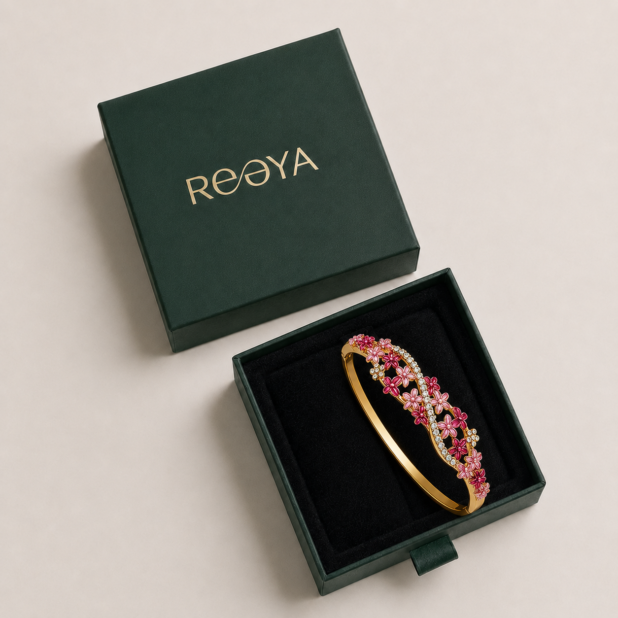 Fuchsia Bloom Floral Bracelet