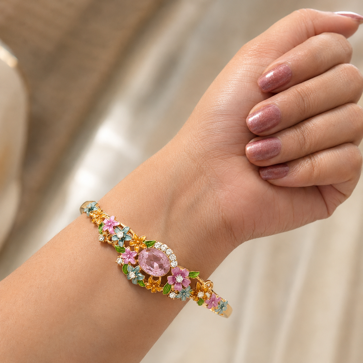 Blush Garden Floral Bracelet