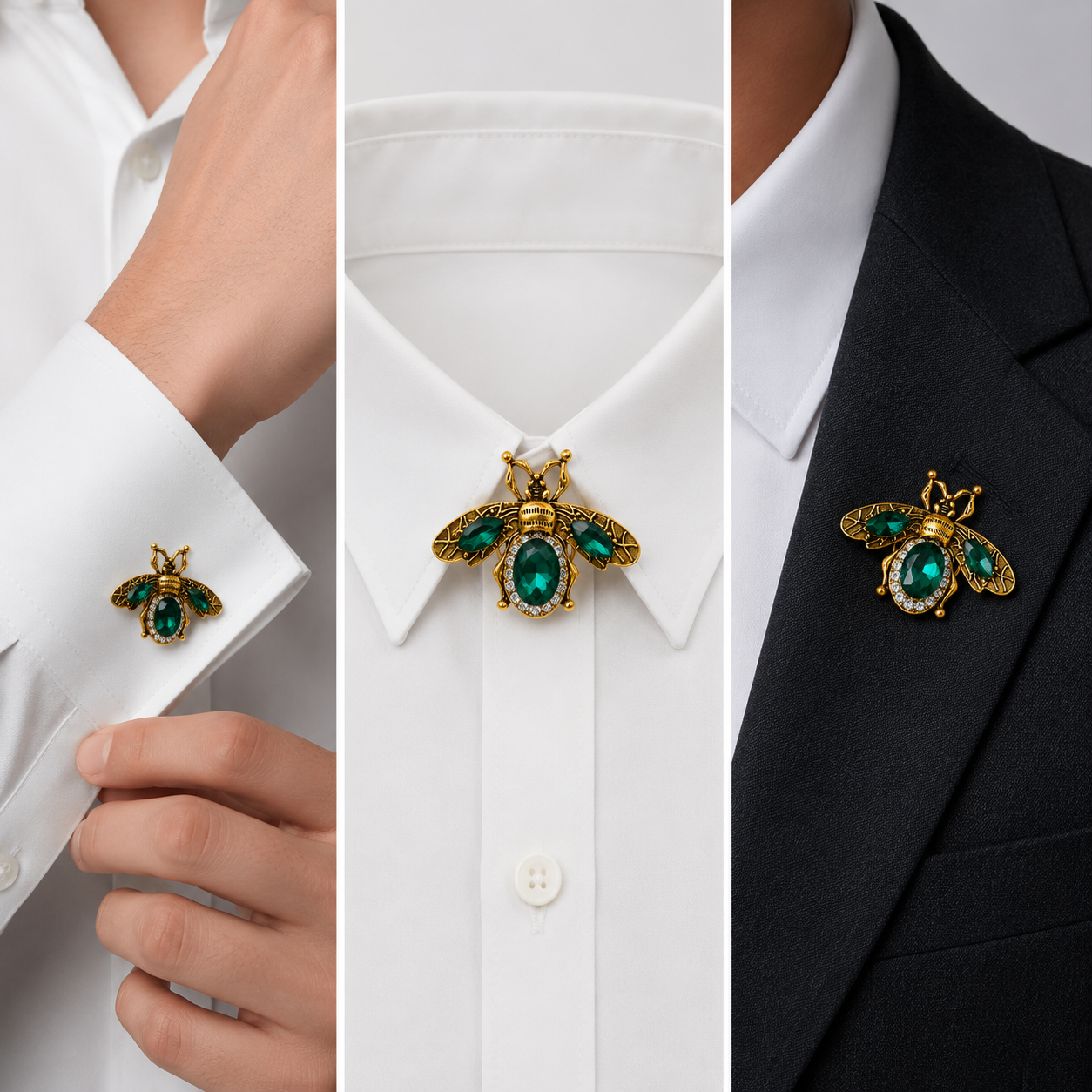 Emerald Queen Bee Brooch
