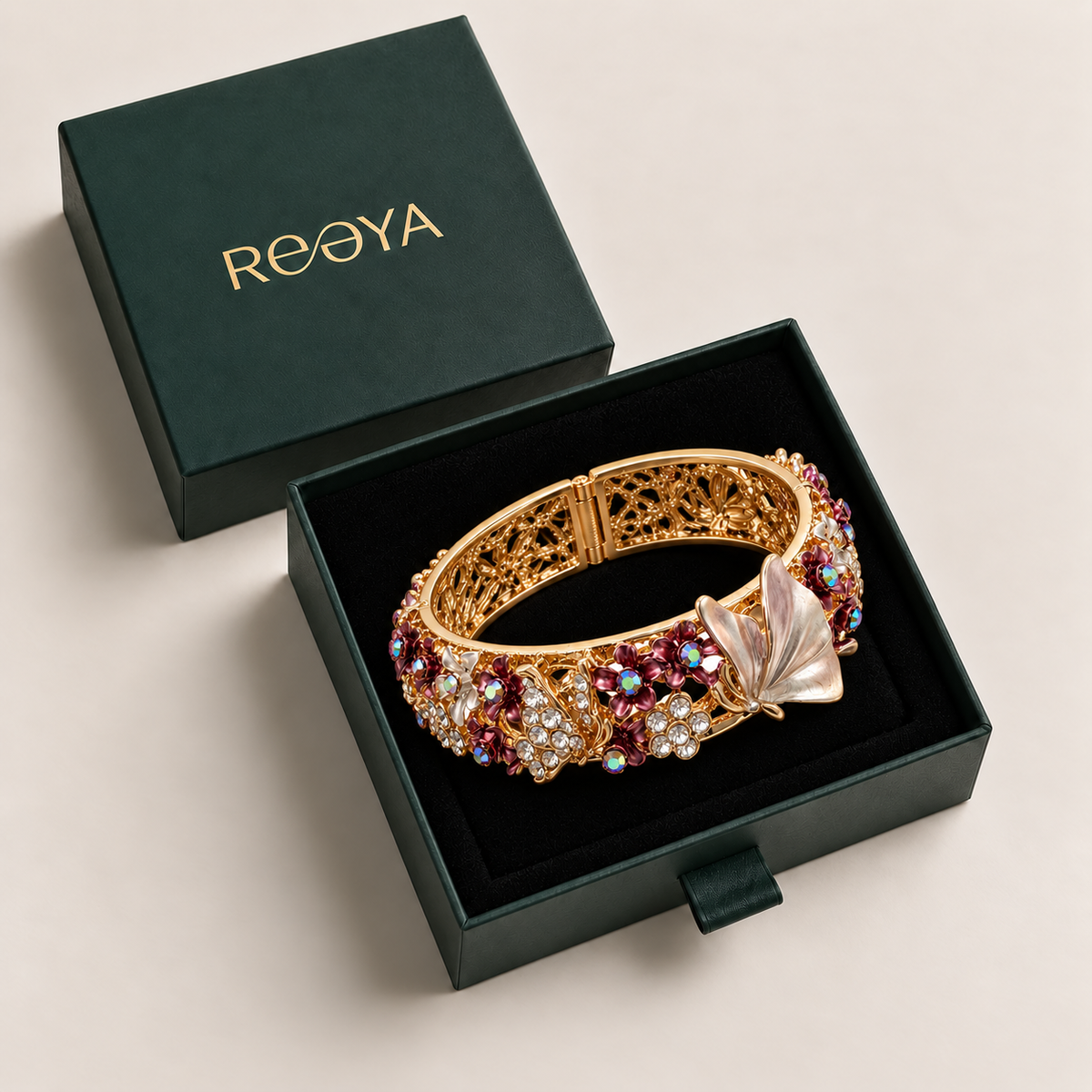 Burgundy Leaf Bracelet