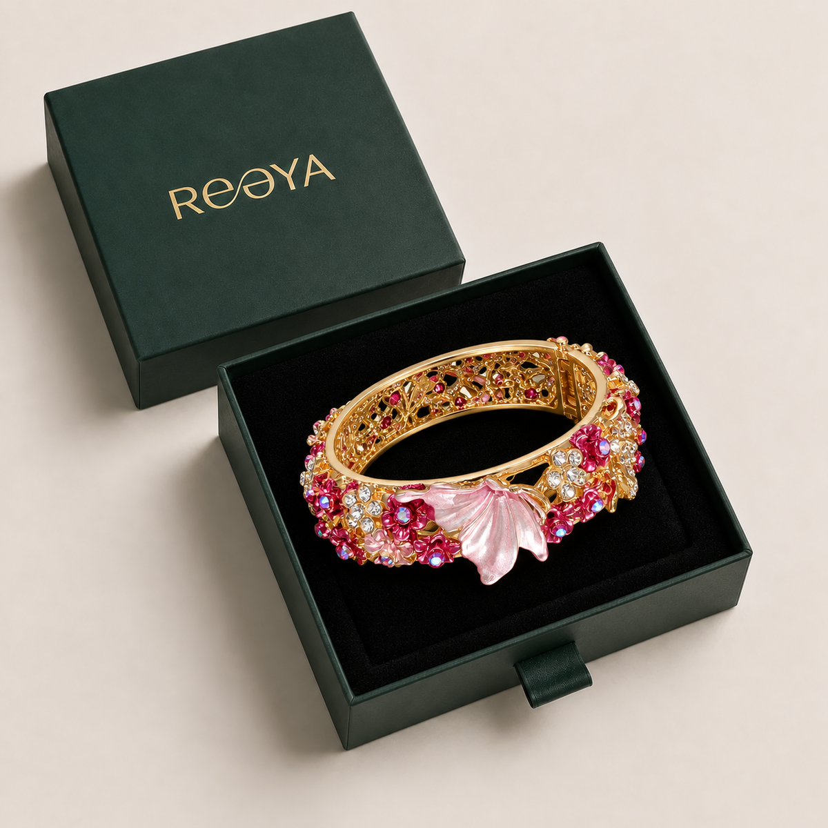 Pink Leaf Bracelet