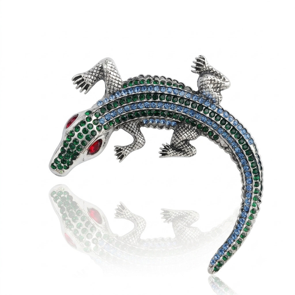 Mystic Gecko Brooch Pin