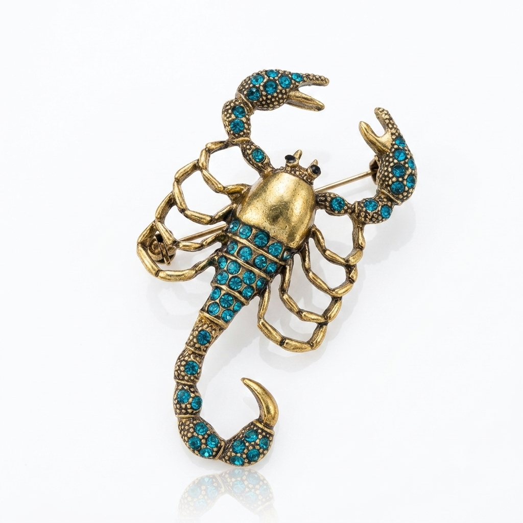 Imperial Scorpion Brooch Pin