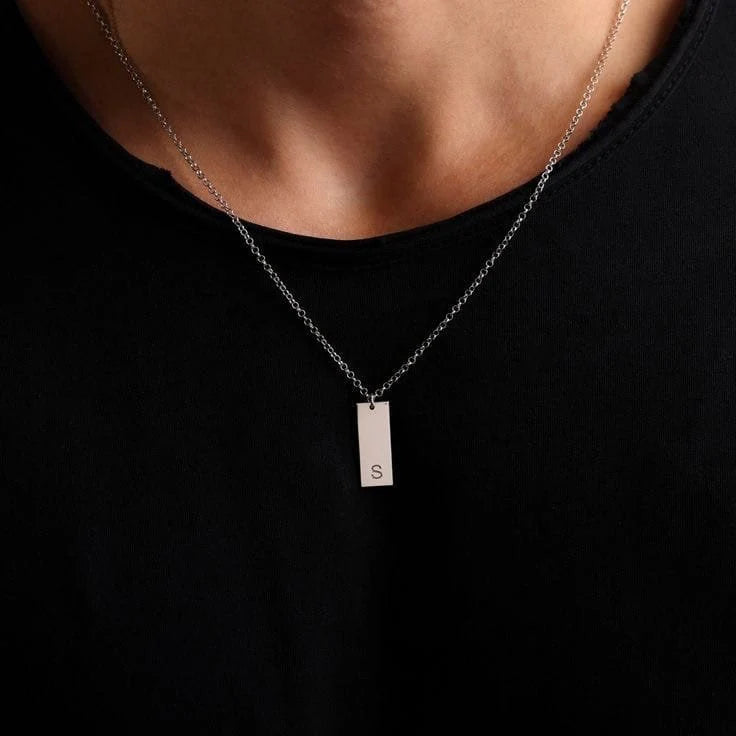 Tag Initial Necklace