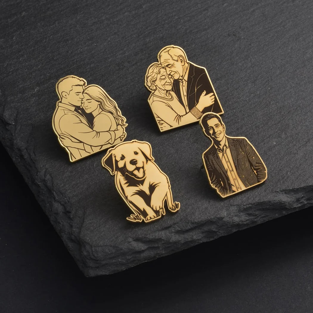 Personalised Portrait Brooch