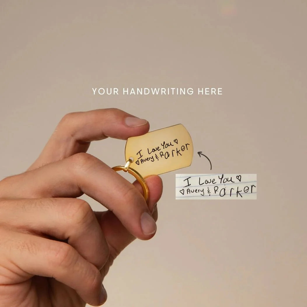 Handwritten Tag Keychain