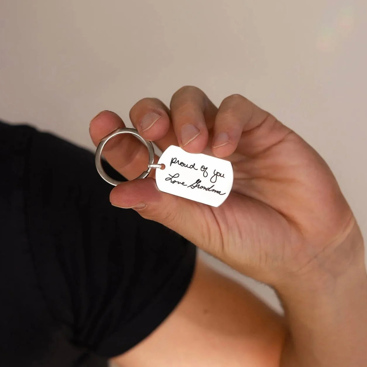 Handwritten Tag Keychain