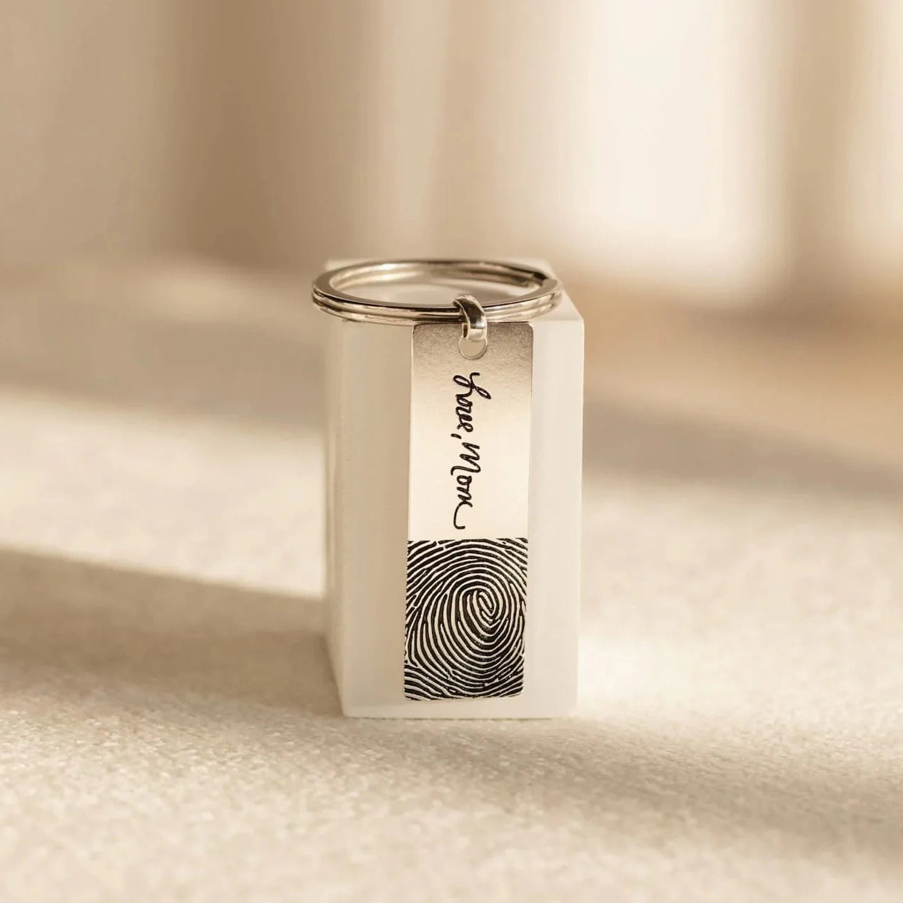 Fingerprint Bar Keychain