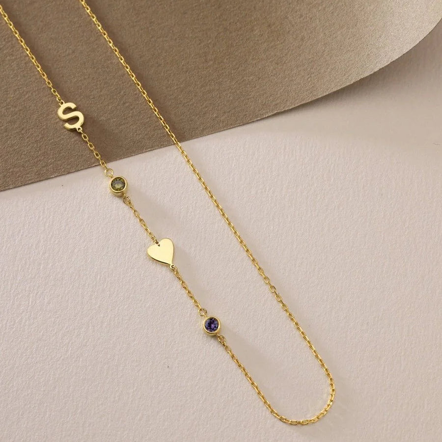 Initial Heart Necklace