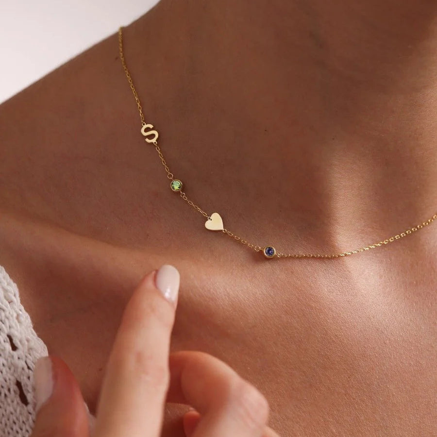 Initial Heart Necklace