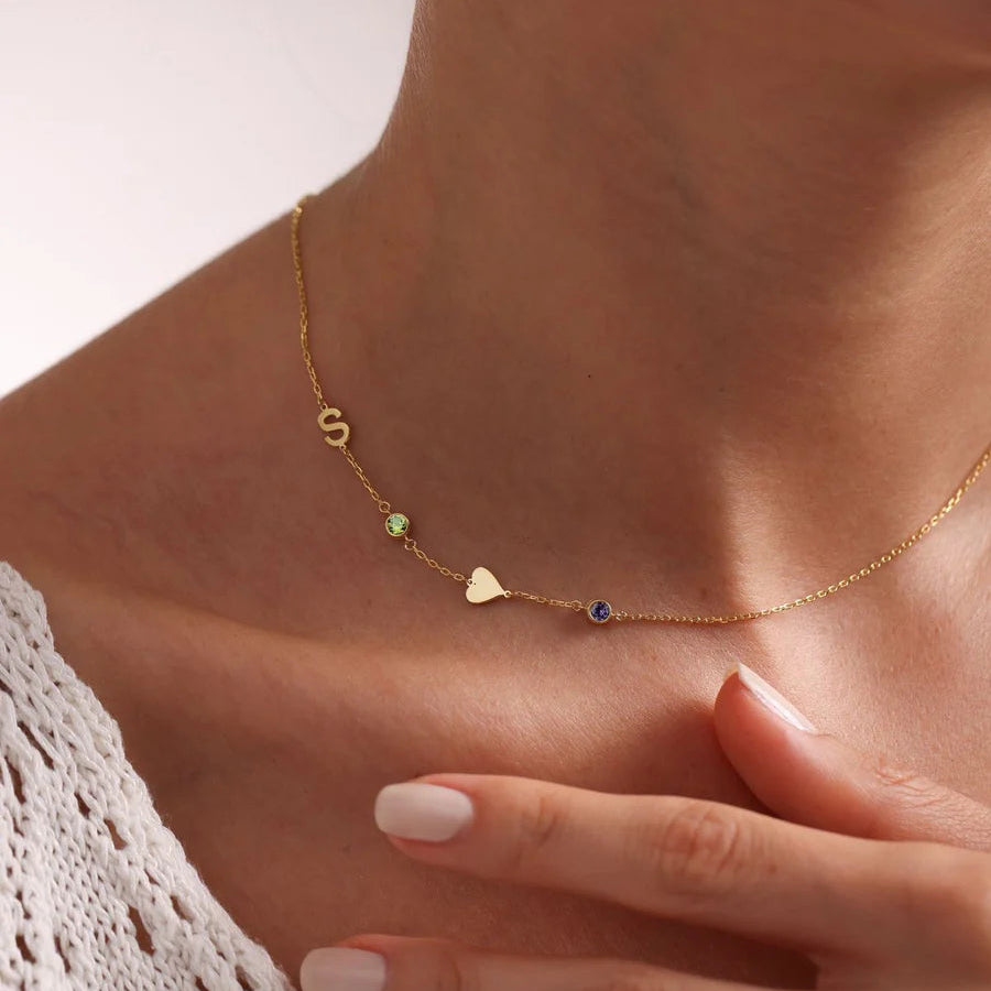 Initial Heart Necklace