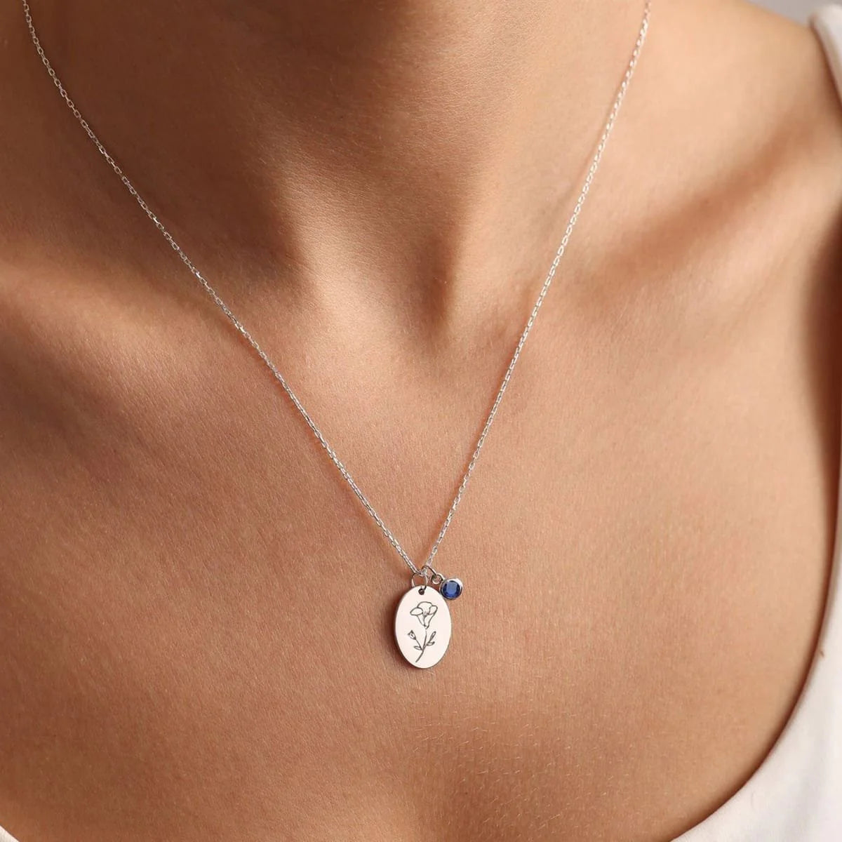 Petal Birthstone Necklace