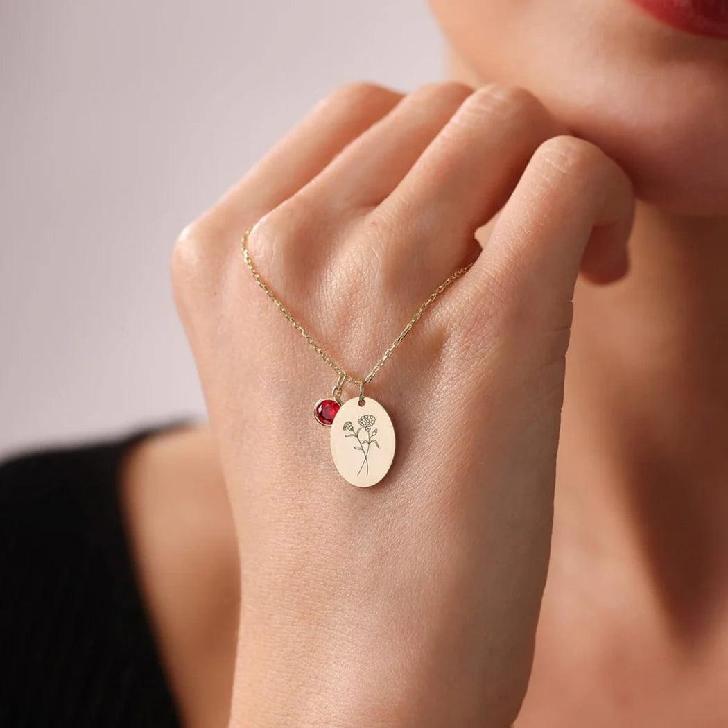 Petal Birthstone Necklace