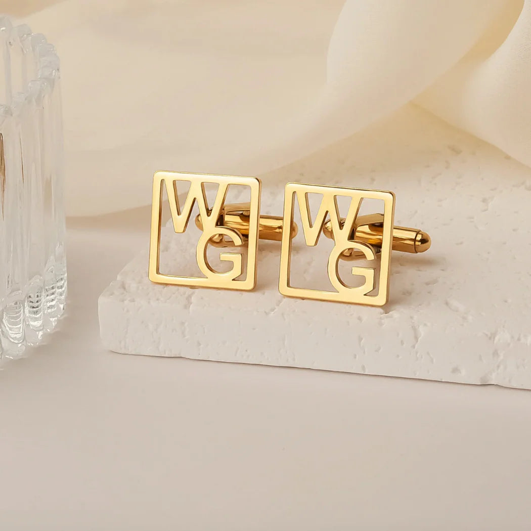 Groomsmen Initial Cufflinks