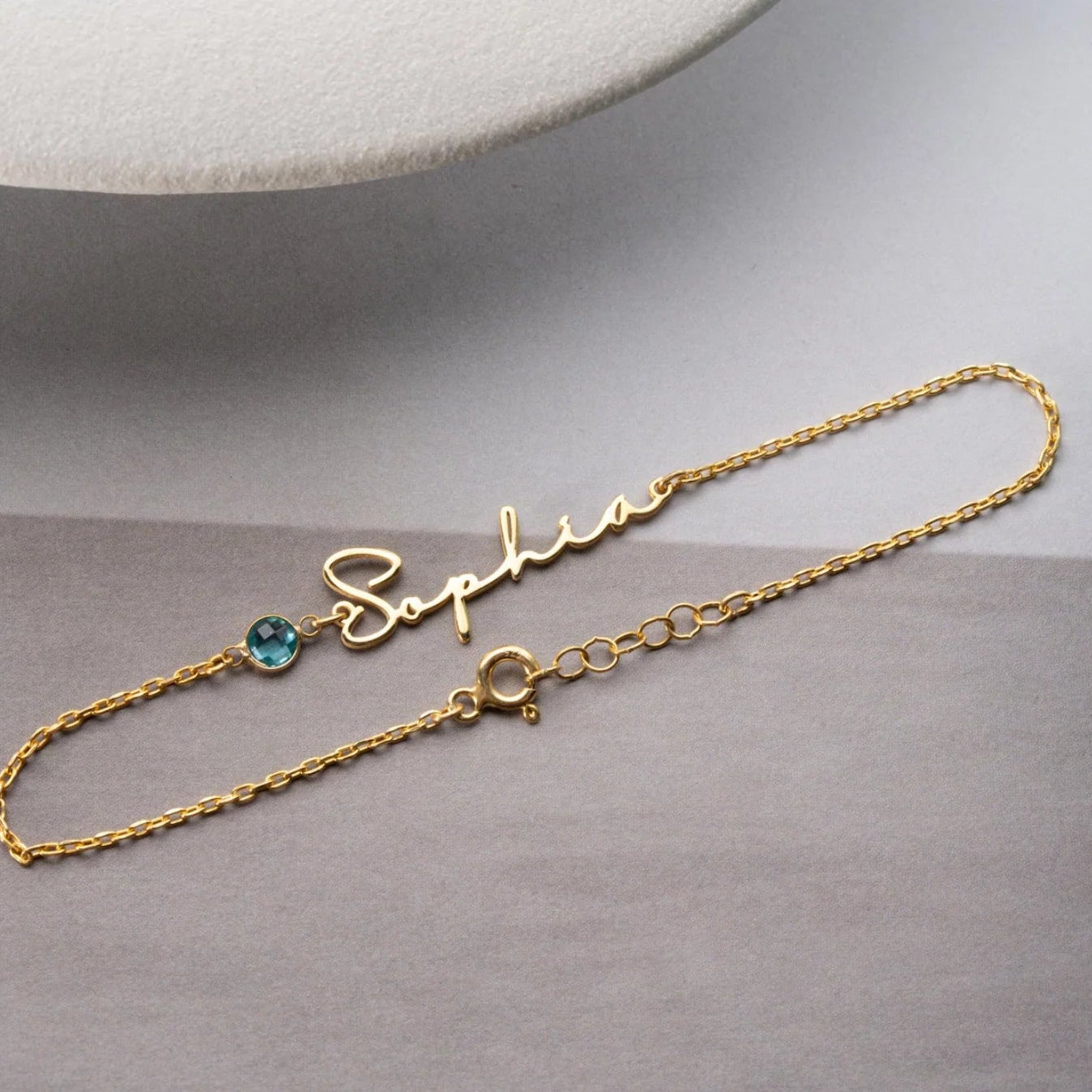 Birthstone Name Bracelet