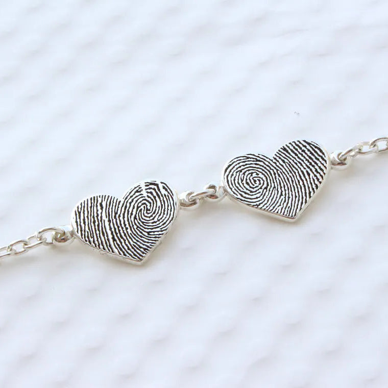 Fingerprint Heart Bracelet