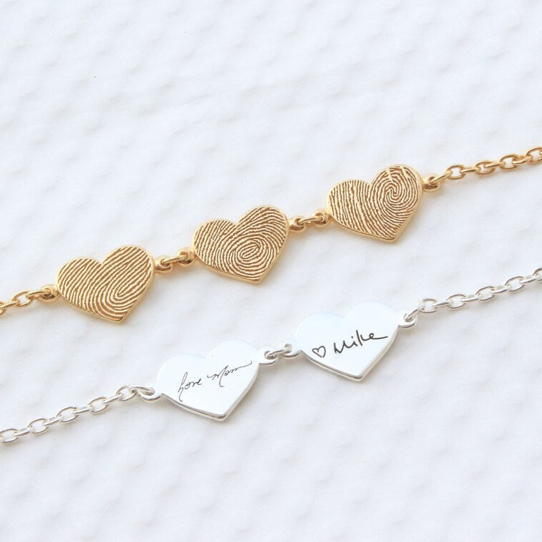 Fingerprint Heart Bracelet